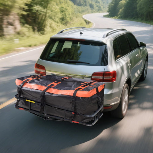 Plutohiker Heckbox für Anhängerkupplung 115 x 61 x 61cm, 425 Liter 600D PVC Car Cargo Transportbox Wasserdicht Reißfest Faltbare Gepäckbox