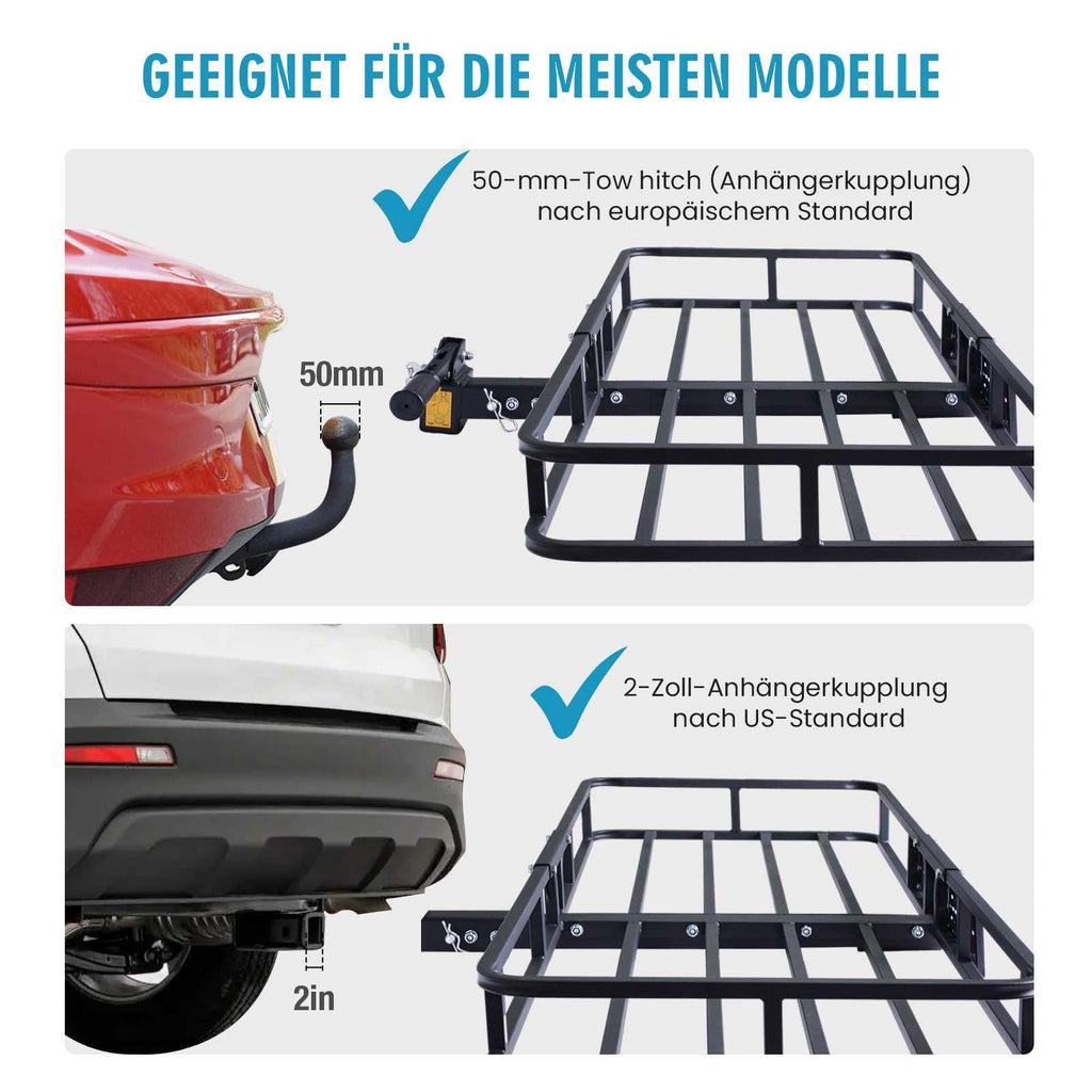 Heckträger für Anhängerkupplung 120x61x15cm,Wildträger Heckträger mit Montagekupplung,Suitable for Tow Hitch (Anhängerkupplung),Einsetzbar in ATV, PKW, SUV.Hoflader