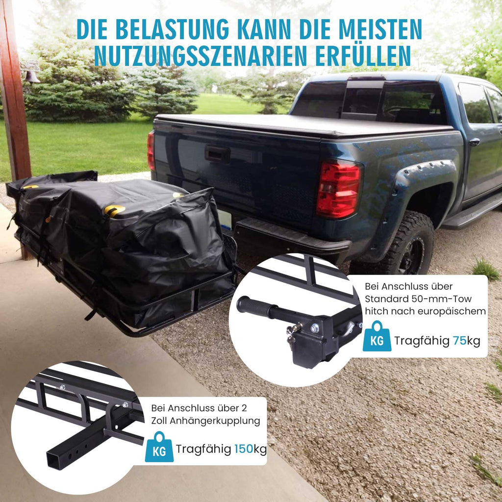 Heckträger für Anhängerkupplung 120x61x15cm,Wildträger Heckträger mit Montagekupplung,Suitable for Tow Hitch (Anhängerkupplung),Einsetzbar in ATV, PKW, SUV.Hoflader