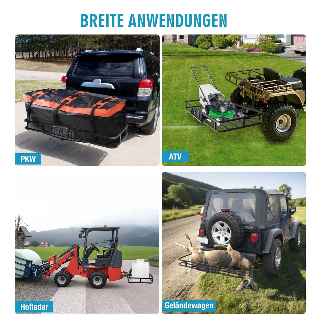 Heckträger für Anhängerkupplung 152x61x15cm,Wildträger Heckträger mit Montagekupplung,Suitable for Tow Hitch (Anhängerkupplung),Einsetzbar in ATV, PKW, SUV.Hoflader
