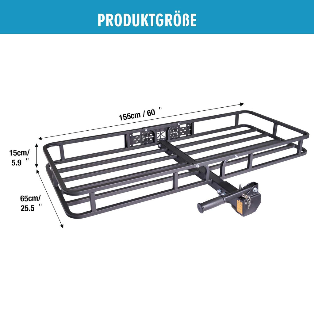 Heckträger für Anhängerkupplung 152x61x15cm,Wildträger Heckträger mit Montagekupplung,Suitable for Tow Hitch (Anhängerkupplung),Einsetzbar in ATV, PKW, SUV.Hoflader